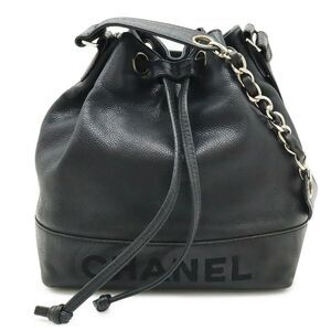 Chanel Caviar Leather Logo Shoulder Bag